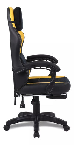 Silla Gamer Getttech Amarillo Negro Soporte Para Reposapies (Gar-Gaopy-G2-Yl)