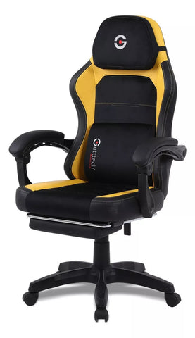 Silla Gamer Getttech Amarillo Negro Soporte Para Reposapies (Gar-Gaopy-G2-Yl)