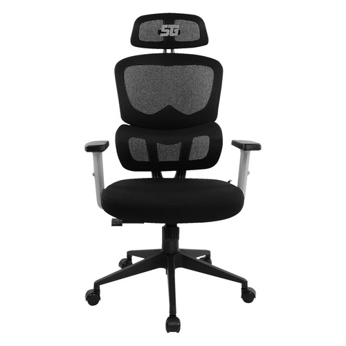 Silla Start The Game Reclinable Descansabrazos 1D, Color Negra Mesh (CGM-400-BK)