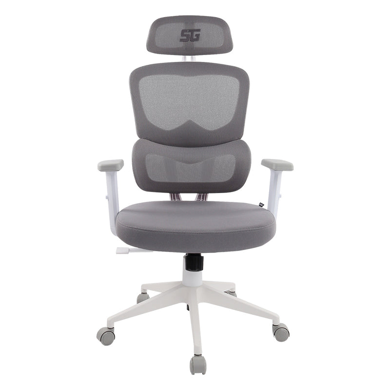 Silla Start The Game Reclinable, Descansabrazos 1D, Blanca Mesh (CGM-400-WH)