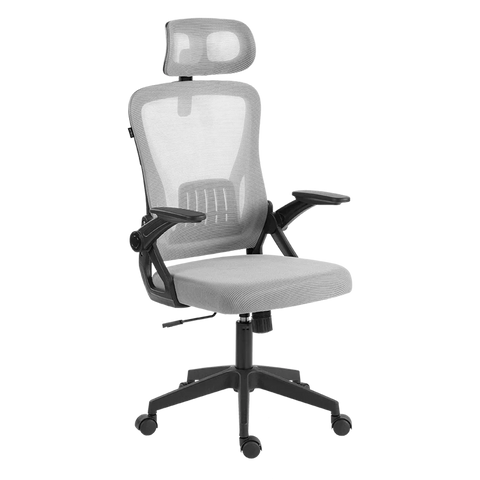 Silla de Oficina Acteck Flux Lite EC313HR Ergonómica Malla Gris Marco Negro