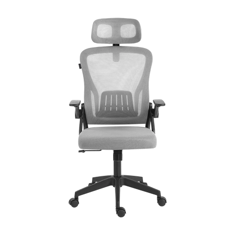Silla de Oficina Acteck Flux Lite EC313HR Ergonómica Malla Gris Marco Negro
