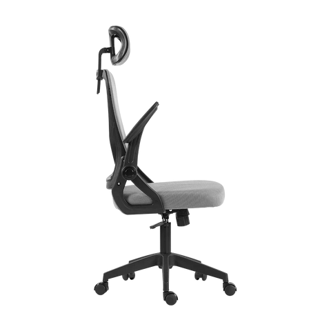 Silla de Oficina Acteck Flux Lite EC313HR Ergonómica Malla Gris Marco Negro