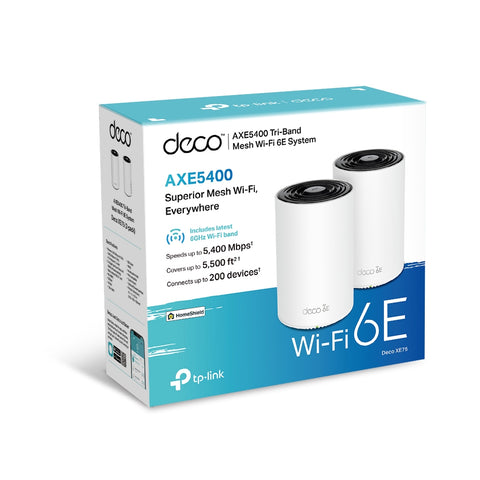 Sistema Mesh Wi-Fi 6E System Tp-Link Deco Axe5400 Tri-Band - Deco Xe75(2 Pack)
