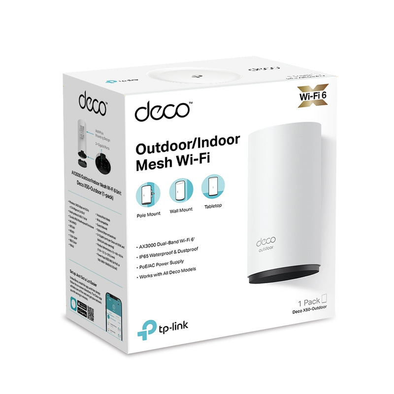 Sistema Mesh Wi-Fi 6 Tp-Link Ax3000, Deco X50-Outdoor (1-Pack)