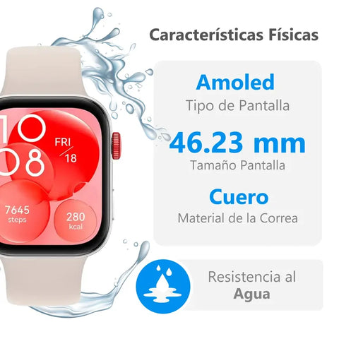 Smartwatch HUAWEI.  Blanco, Compatible con Android, iOS, 55020CJU