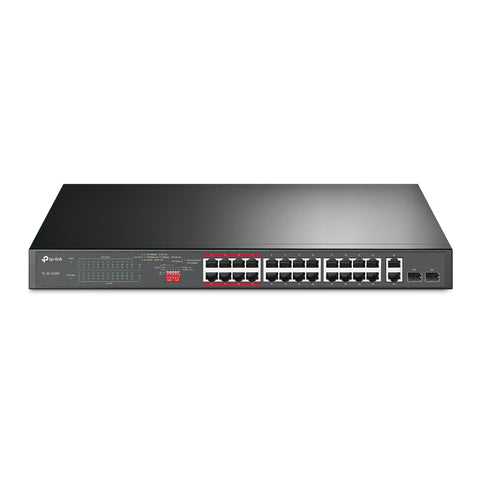 Switch 24 Puertos 10/100Mbps, 2Puertos Gb Poe+ No Administrable, Tp-Link Tl-Sl1226