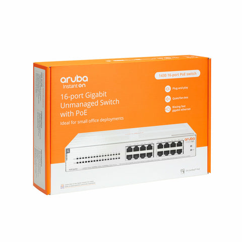 Switch Aruba G Enthr Insta On 16 Ptos Poe G 32 Gbits No Adm (R8R48A)