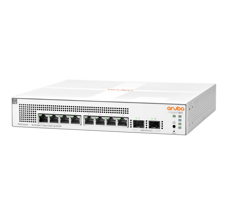 Switch Aruba G Ethernet Insta On 8 Ptos Poe G 2 Spf 20 Gbits Administrable (Jl681A)