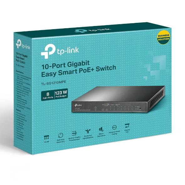 Switch De Escritorio Tp-Link 10 Ptos 8 Poe / TL-SG1210MPE