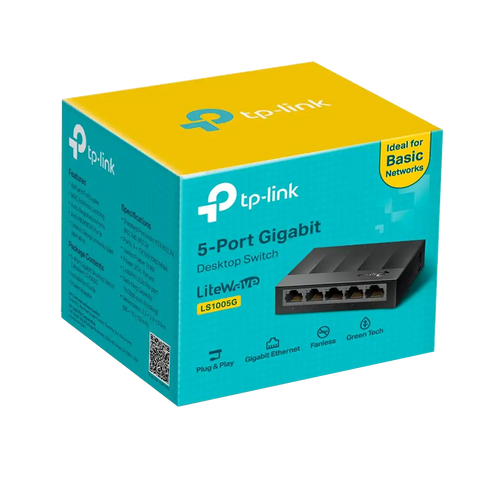 Switch De Escritorio Tp-Link De 5 Puertos 10, 100, 1000mbps, Ls1005g