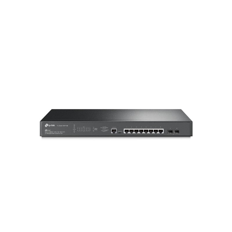 Switch TP-Link Gigabit Ethernet TL-SG3210XHP-M2, 8 Puertos PoE+ 100/1000/2500Mbps + 2 Puertos SFP+, 80 Gbit/s, 16.000 Entradas - Administrable