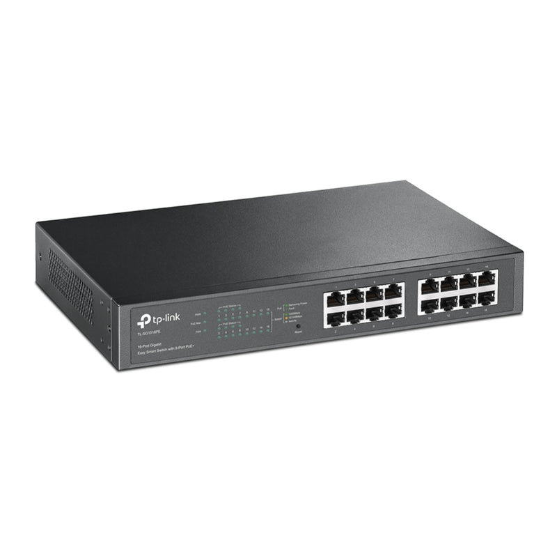 Switch Tp-Link Easy Smart De 16 Puertos Gbt/8 Ptos Poe+ TL-SG1016PE