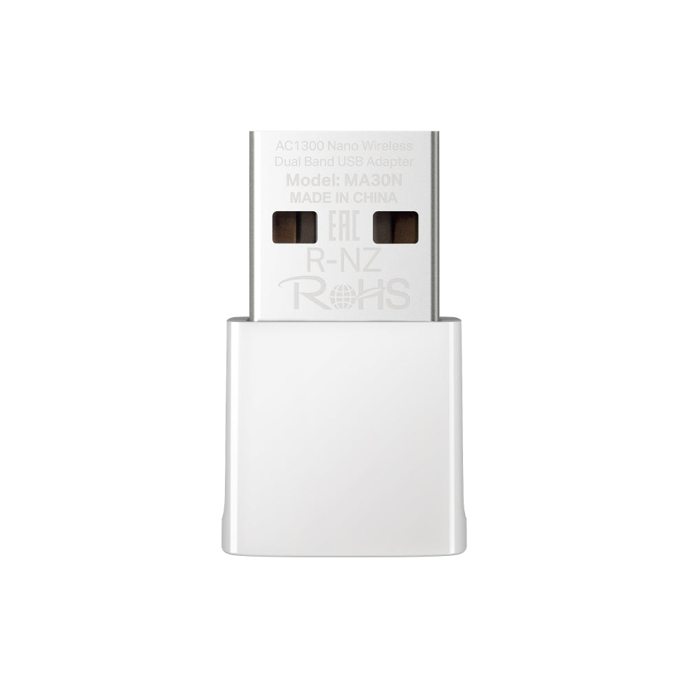 Adaptador USB WiFi Mercusys MA30N AC1300 - Doble Banda de Alta Velocidad - Actualización de Red Instantánea - Nuevo