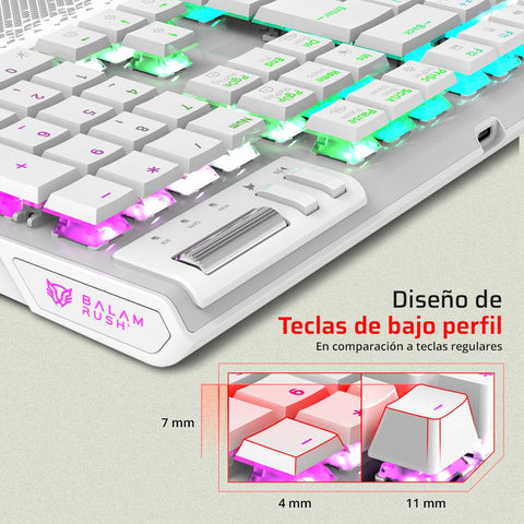 Teclado Gamer Inalámbrico Balam Rush Dominate Expert GK9791 - Conexión hasta 5 Dispositivos - Libertad Total sin Cables