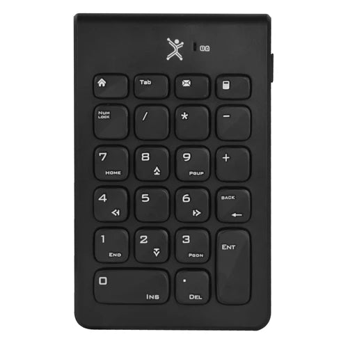 TECLADO NUMERO INALAMBRICO CONECTOR USB PORTATIL 22 TECLAS DE MEMBRANA PERFECT CHOICE NUMBRA - NEGRO