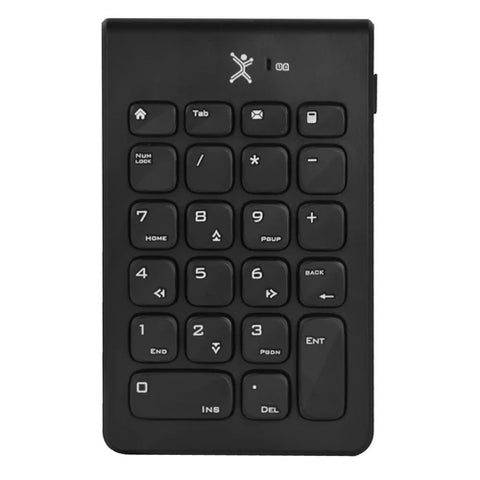 TECLADO NUMERO INALAMBRICO CONECTOR USB PORTATIL 22 TECLAS DE MEMBRANA PERFECT CHOICE NUMBRA - NEGRO