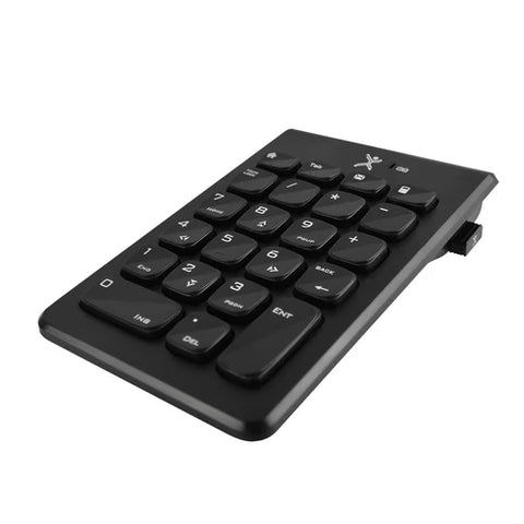TECLADO NUMERO INALAMBRICO CONECTOR USB PORTATIL 22 TECLAS DE MEMBRANA PERFECT CHOICE NUMBRA - NEGRO