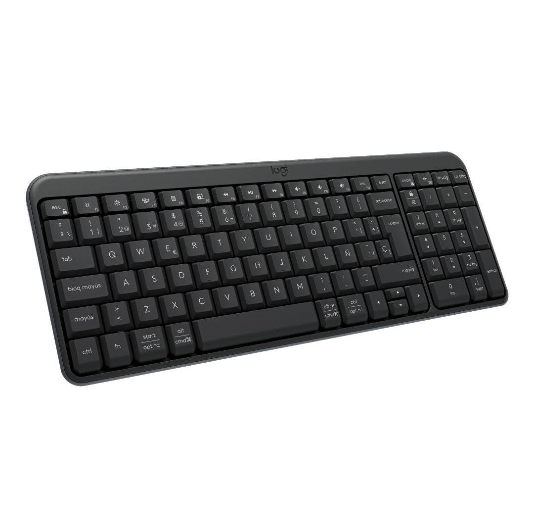 Teclado Inalámbrico Logitech K250 Grafito - Conexión Confiable y Diseño Compacto - Espacio Limpio y Productividad Diaria - Nuevo