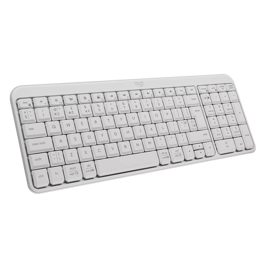 Teclado Inalámbrico Logitech K250 Blanco - Conexión Confiable y Diseño Compacto - Estilo Minimalista y Cómodo - Nuevo