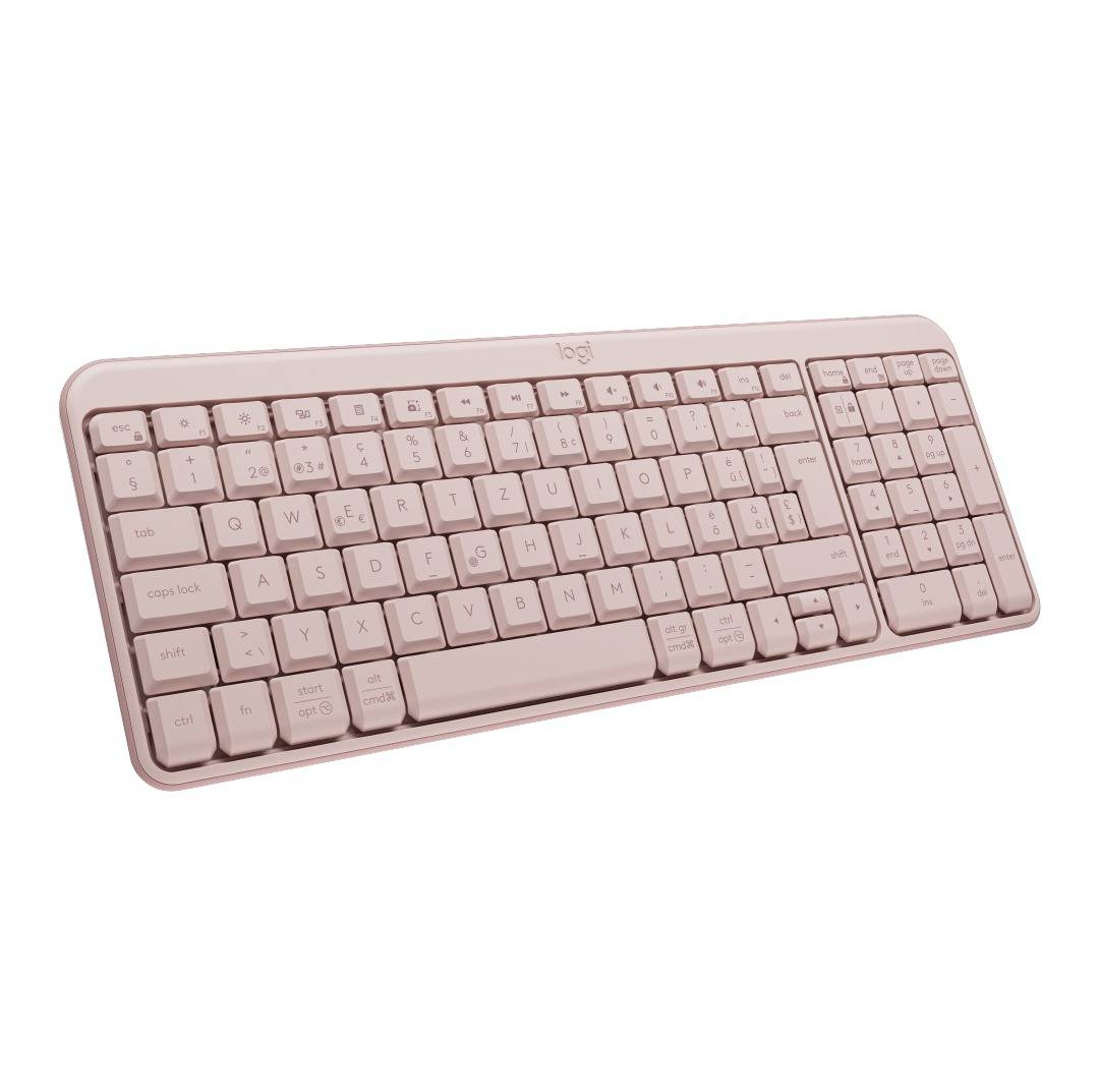 Teclado Inalámbrico Logitech K250 Rosa - Conexión Confiable y Diseño Compacto - Toque Moderno y Confortable - Nuevo