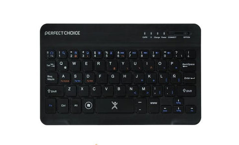 Mini Teclado Inalámbrico Bluetooth Universal Ultra Delgado Perfect Choice - Conexión Multidispositivo - Ultra Portátil
