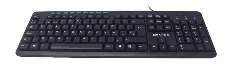 Teclado Multimedia Naceb NA-0109 Negro | Conexión USB Alámbrica | Escritura Cómoda y Silenciosa