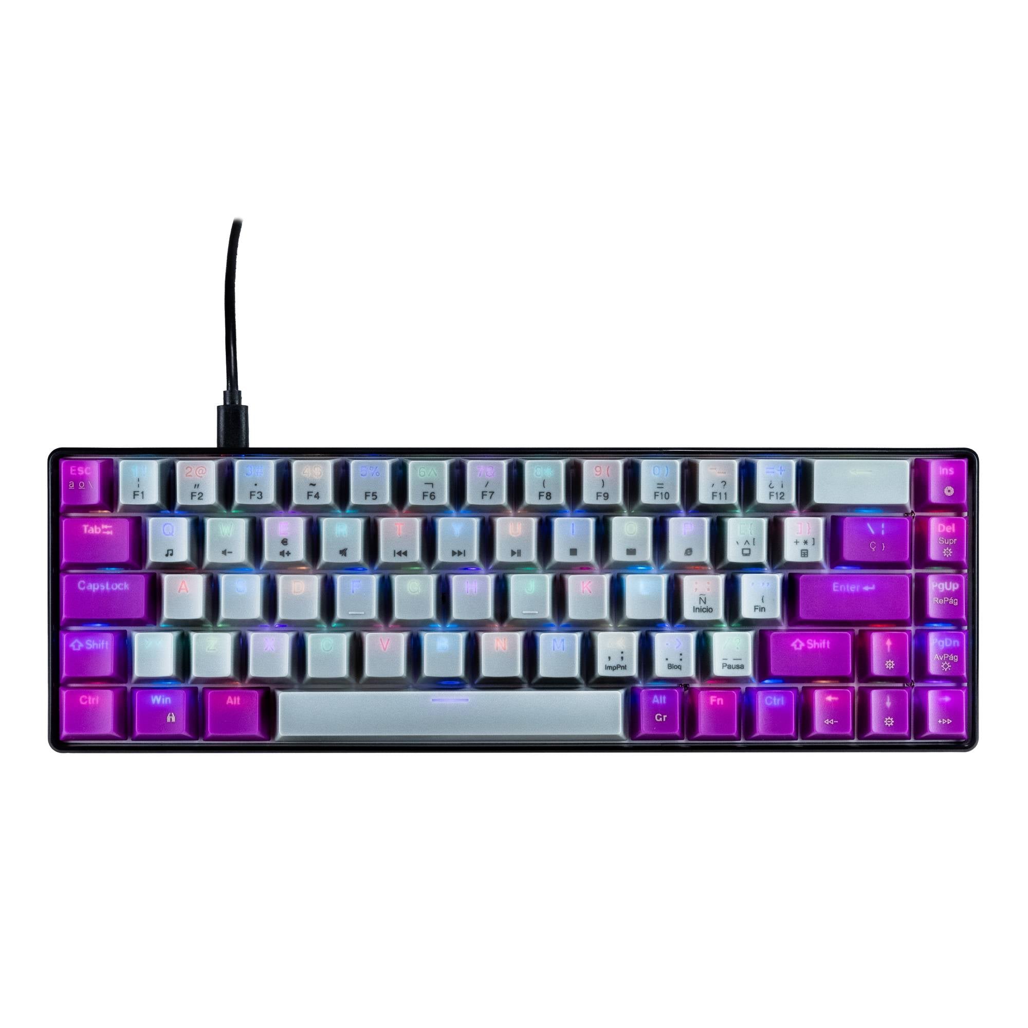 Teclado Mecánico Gamer 60% Naceb NA-0963G | Teclas Intercambiables | Personalización y Formato Compacto
