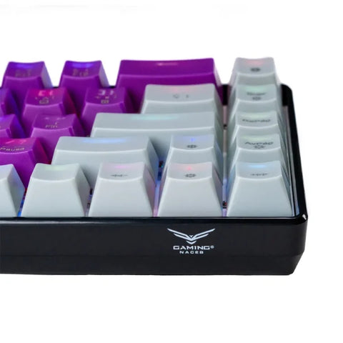 Teclado Mecánico Gamer 60% Naceb NA-0963M | Teclas Intercambiables | Tamaño Reducido para Mayor Espacio