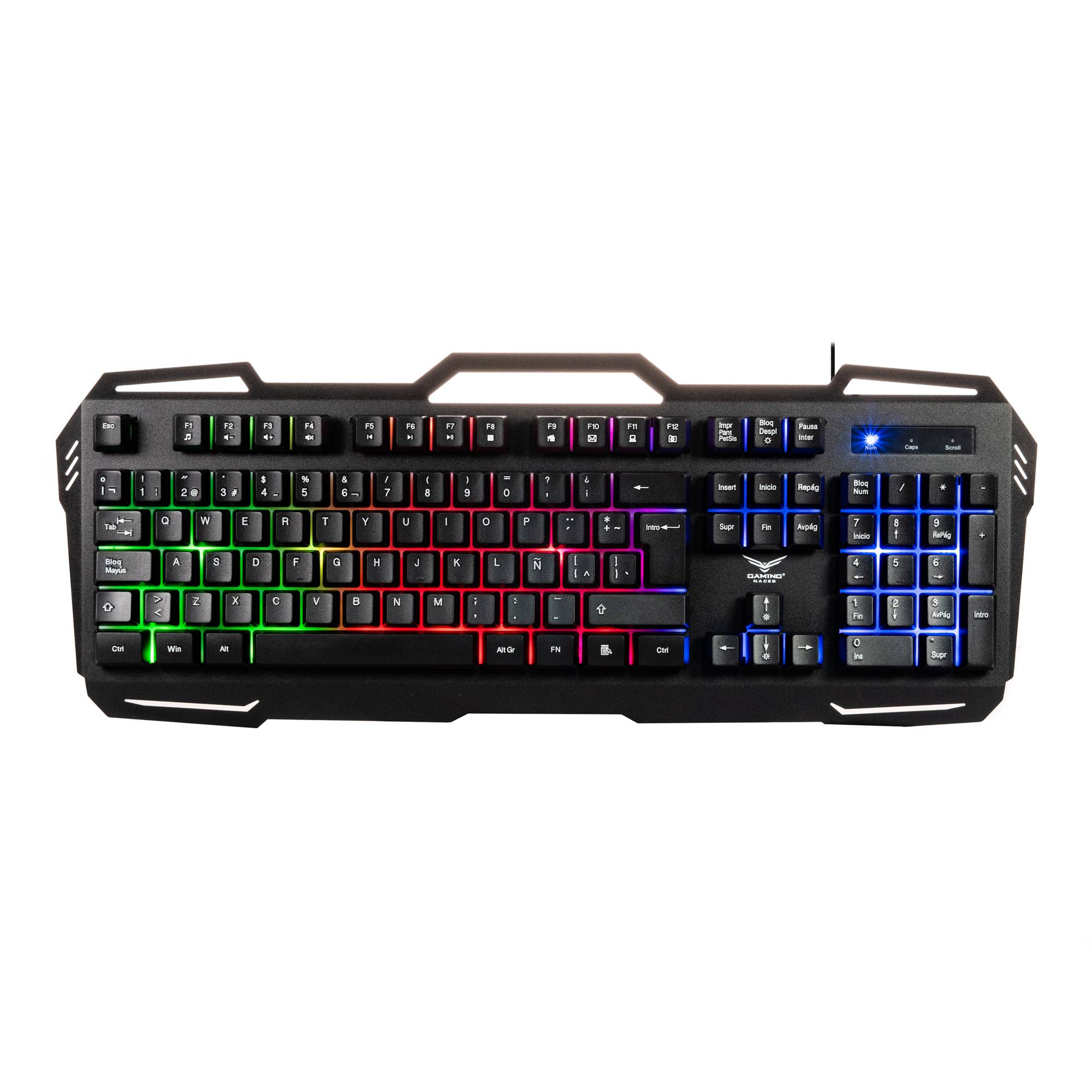 Teclado Gamer Multimedia Naceb K417 NA-0967 | Diseño Ergonómico LED | Respuesta Rápida y Cómoda