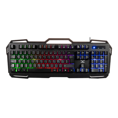 Teclado Gamer Multimedia Naceb K417 NA-0967 | Diseño Ergonómico LED | Respuesta Rápida y Cómoda