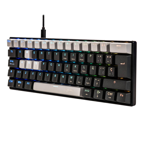 Teclado Mecánico Gamer 60% Naceb K263 NA-0968 | Formato Compacto Portátil | Mayor Espacio en tu Escritorio