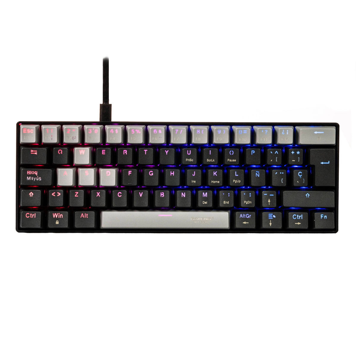 Teclado Mecánico Gamer 60% Naceb K263 NA-0968 | Formato Compacto Portátil | Mayor Espacio en tu Escritorio