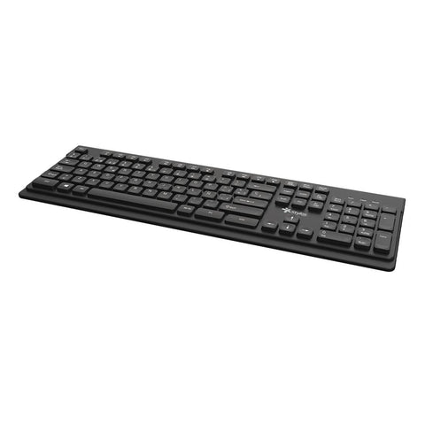 Teclado Alámbrico Stylos STPTEC6B Negro - Membrana 100% con 104 Teclas USB 1.5m - Resistente y de Respuesta Rápida - Durabilidad Diaria