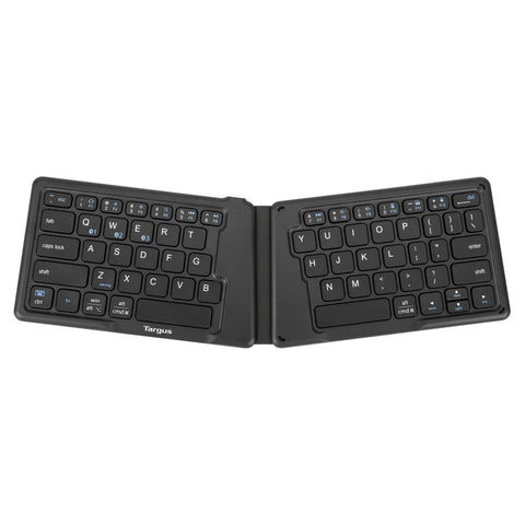 Teclado Ergonómico Bluetooth Plegable AKF003US - Distribución en Inglés Ultra Compacto - Ideal para Viajes y Tablets - Portabilidad Práctica