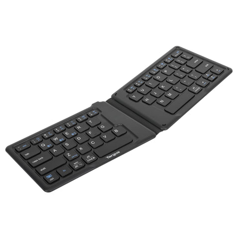 Teclado Ergonómico Bluetooth Plegable AKF003US - Distribución en Inglés Ultra Compacto - Ideal para Viajes y Tablets - Portabilidad Práctica