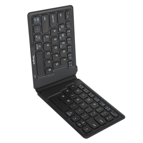 Teclado Ergonómico Bluetooth Plegable AKF003US - Distribución en Inglés Ultra Compacto - Ideal para Viajes y Tablets - Portabilidad Práctica