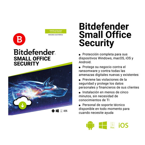Bitdefender Small Office Security 50 Usuarios + 1 Servidor 3 Años | Protección de Red Definitiva - Licencia Cloud Original