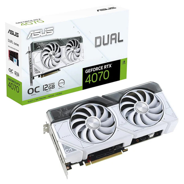 Tarjeta De Video Asus Dual-Rtx4070-O12G-White Gddr6X, Dlss 3, 1 Hdmi, 3 Displayport