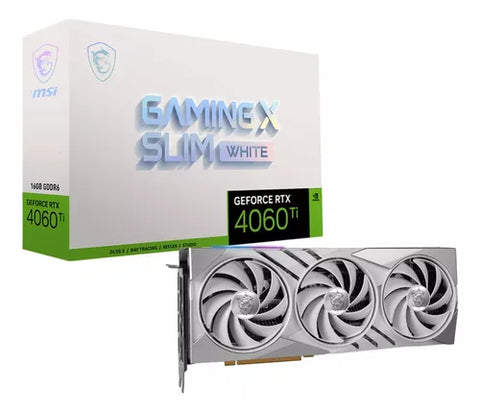 Tarjeta De Video Msi Nvidia Geforce Rtx 4060 Ti Gaming X Slim White 16