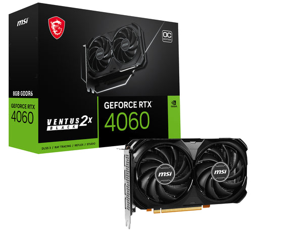 Tarjeta De Video Msi Nvidia Geforce Rtx 4060 Ventus 2X Black 8G Oc