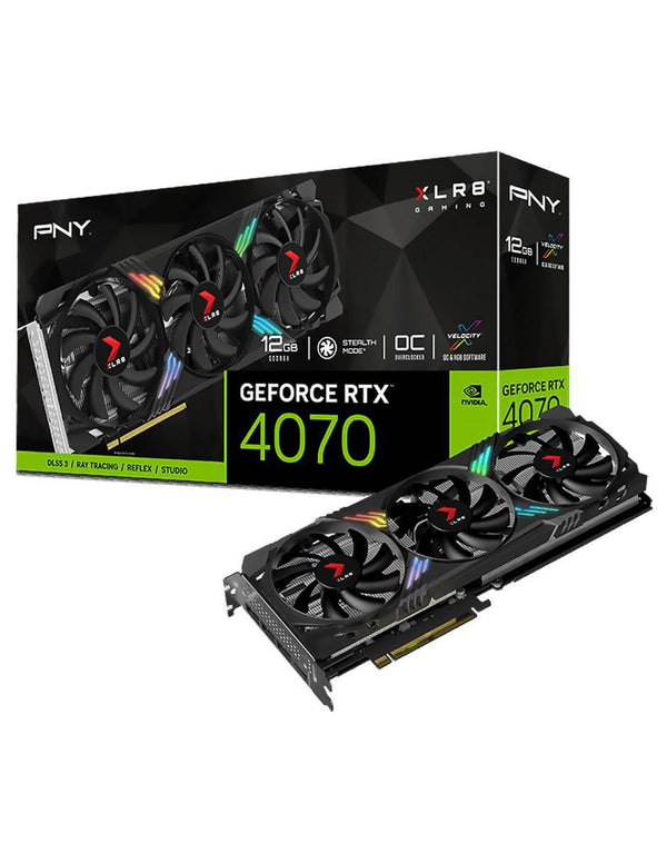 Tarjeta De Video Pny Vcg407012Tfxxpb1 Rtx 4070 12Gb Gddr6 Triple Ventilador