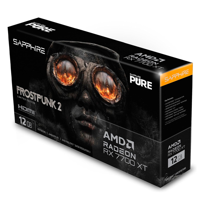 Tarjeta De Video Sapphire Purerx7700Xt Frostpunk2 Edition (11335-08-50)