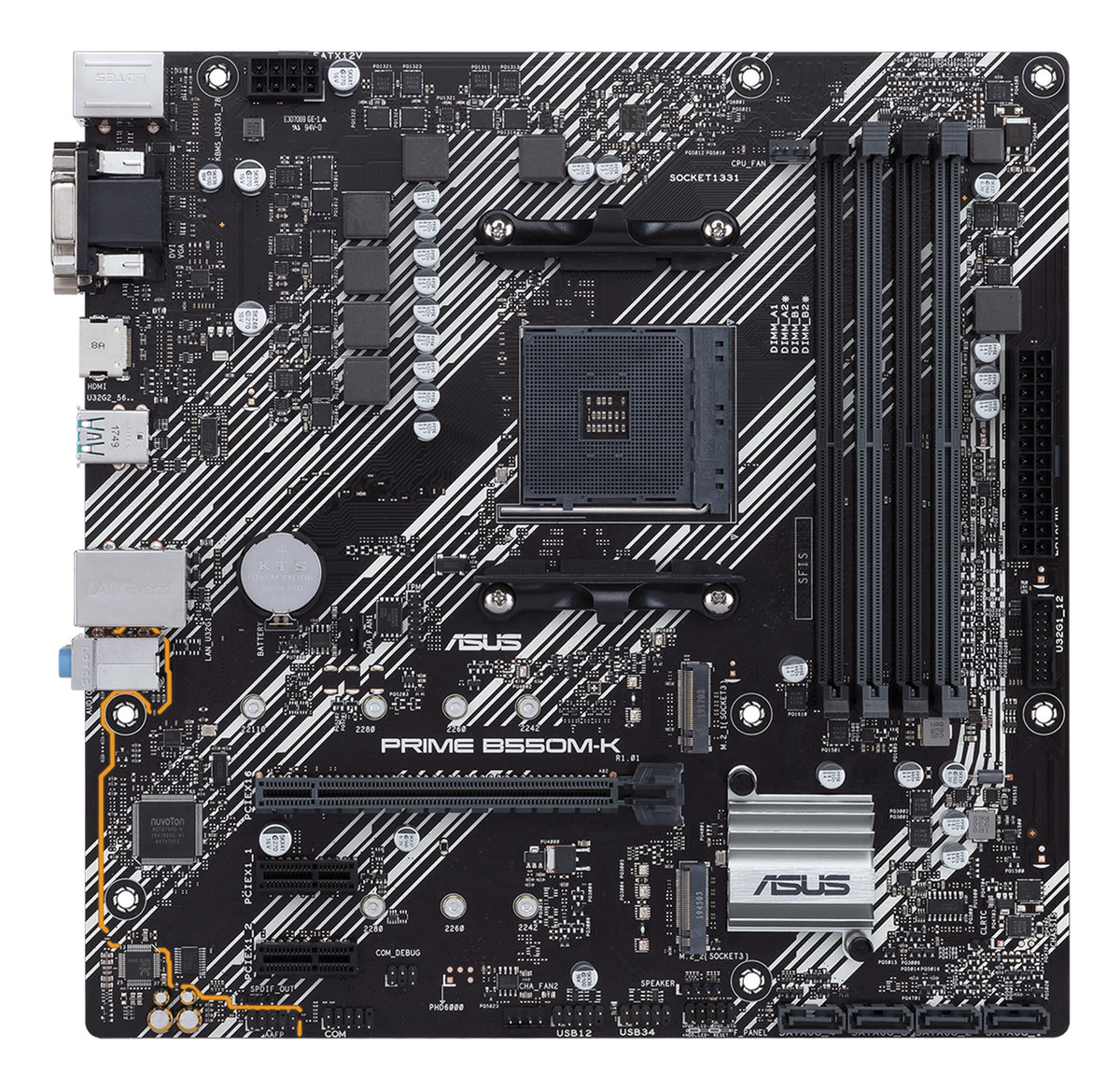 Tarjeta Madre ASUS Prime B550M-K AM4 DDR4 Gaming Oficina Ensamble