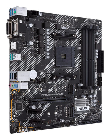 Tarjeta Madre ASUS Prime B550M-K AM4 DDR4 Gaming Oficina Ensamble