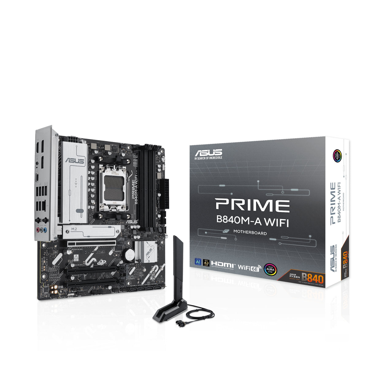 Tarjeta Madre Asus Am5 Ddr5, Hdmi, Display Port, Amd 7, 8 Y 9000 (PRIME B840M-A WIFI)