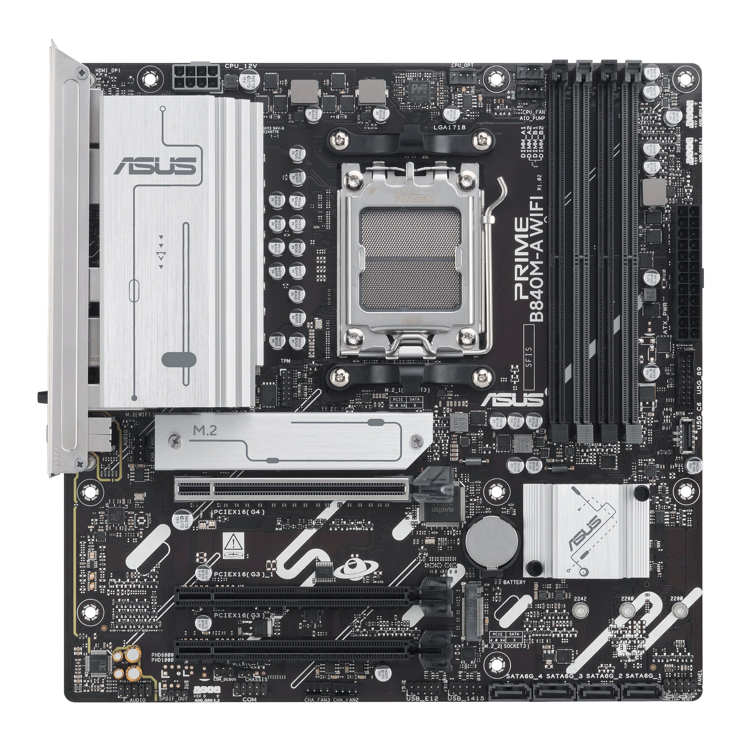 Tarjeta Madre Asus Am5 Ddr5, Hdmi, Display Port, Amd 7, 8 Y 9000 (PRIME B840M-A WIFI)