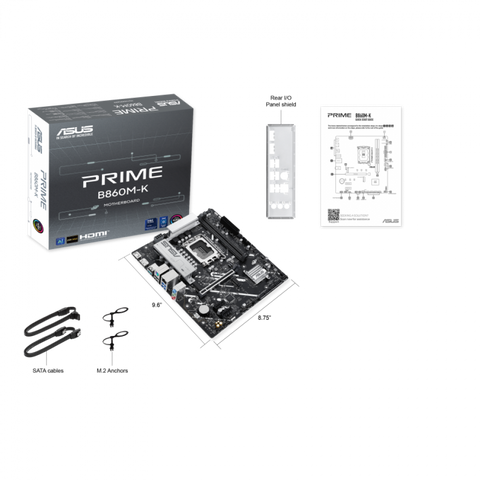 Tarjeta Madre Asus Lga Socket 1851, Ddr5, Hdmi, Display Port, Comp Core Ultra (Prime B860M-K)