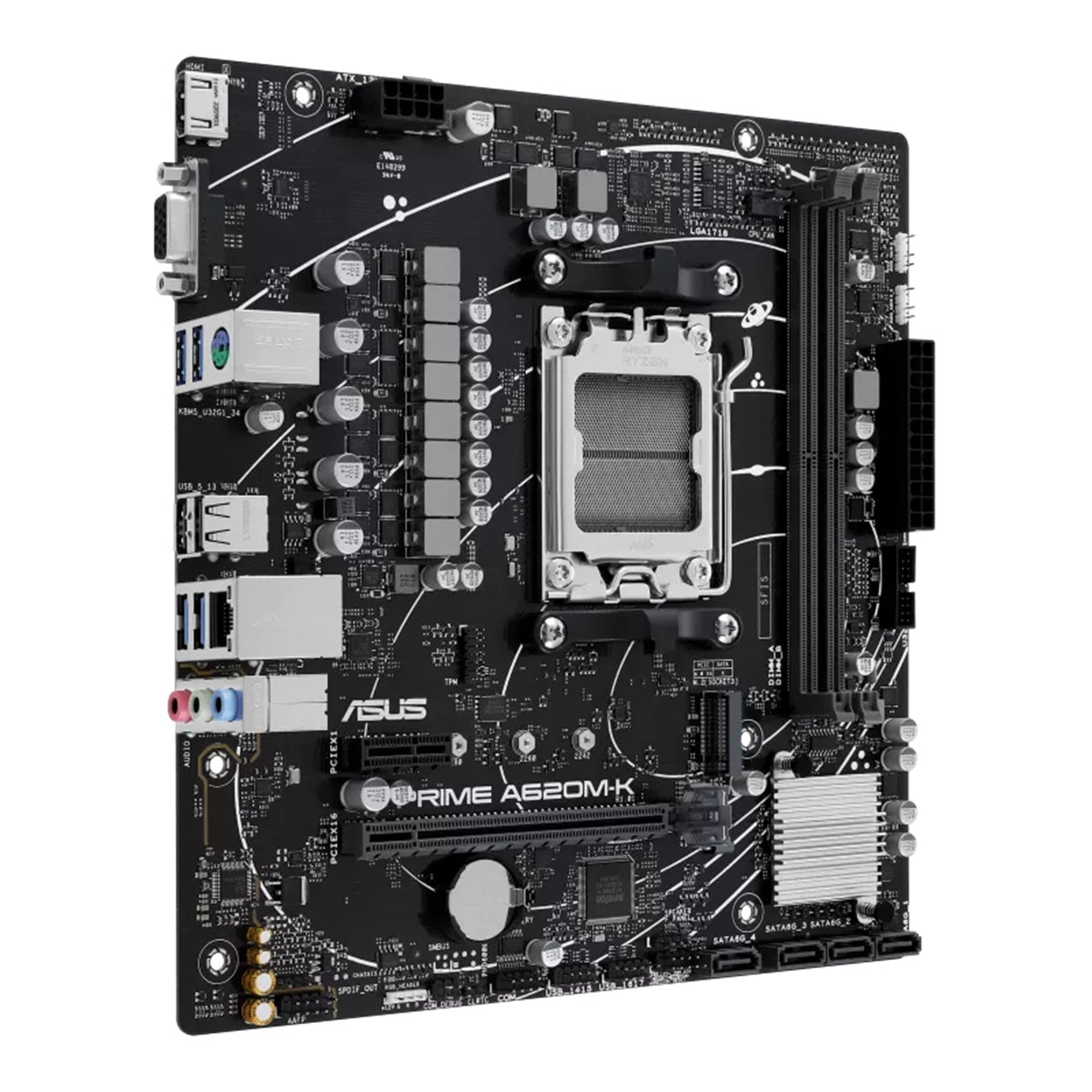 Tarjeta Madre Asus Prime A620M-K/Csm Socket Am5, Ddr5, Hdmi, Vga