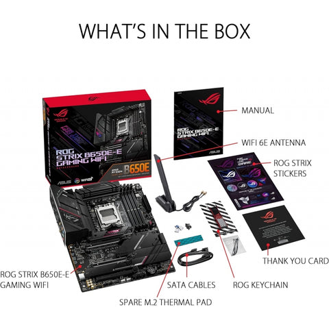 Tarjeta Madre Asus Rog Strix B650E-E Gaming Wifi Am5, Ddr5, Atx, M.2
